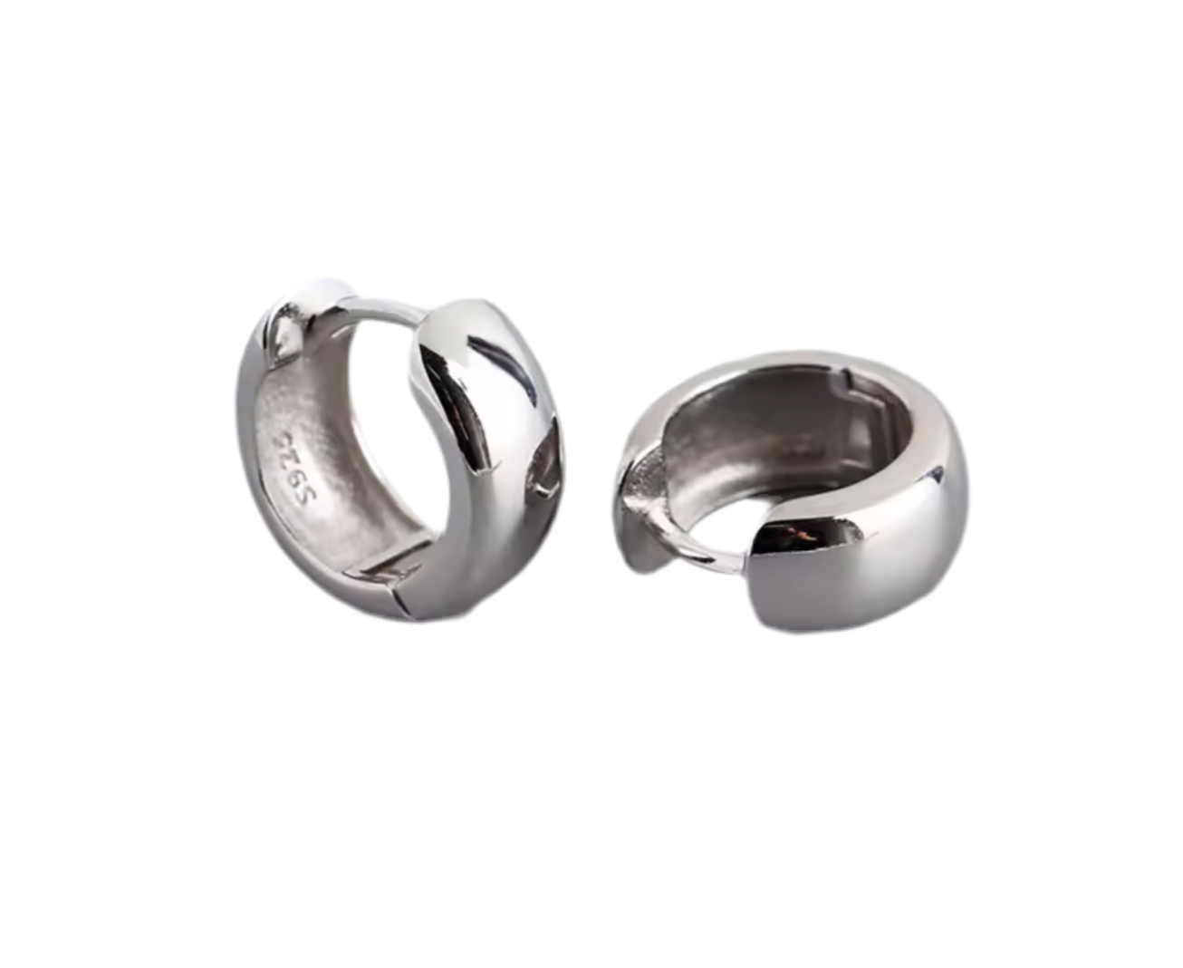 Thick Hoops | sterling silver click closure