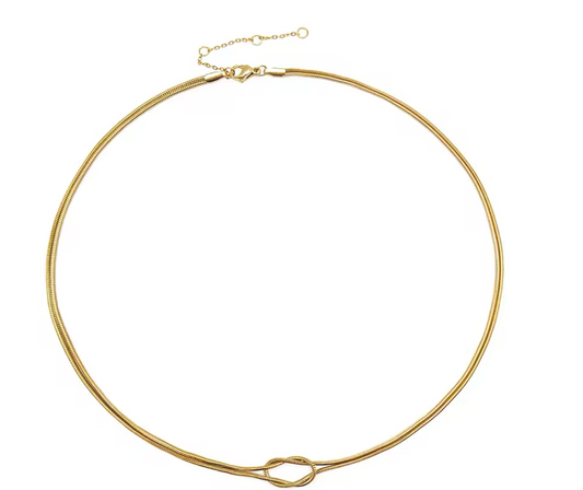 Love knot | gold stainless steel necklace