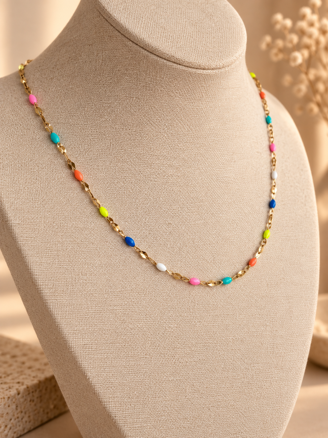 THE ELSIE NECKLACE | GOLD + MULTI