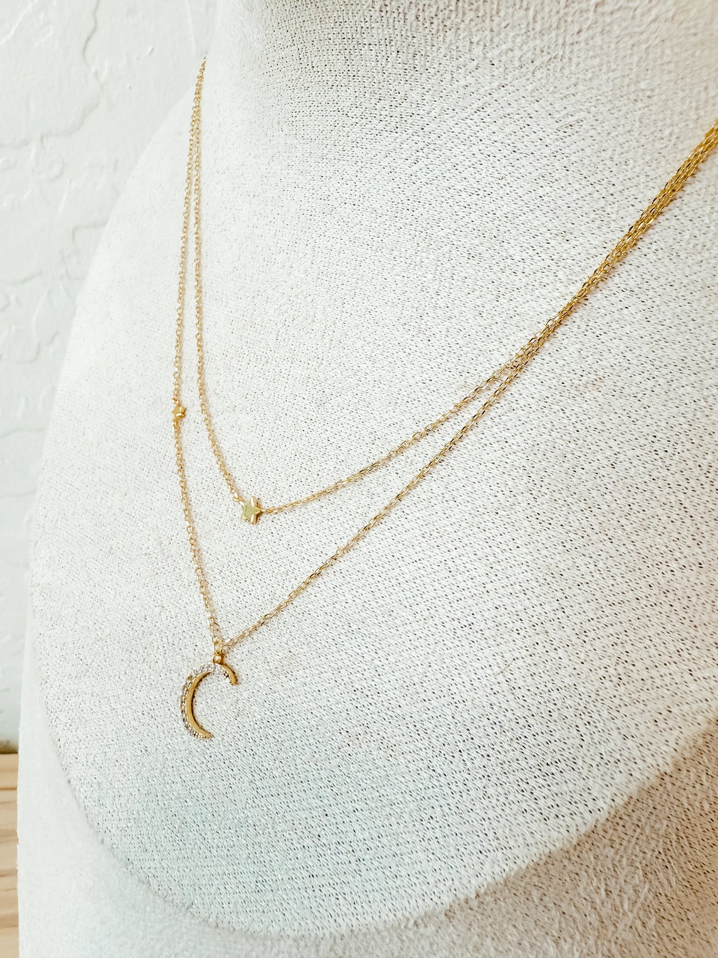 Moonlight | sterling silver with gold plated necklace