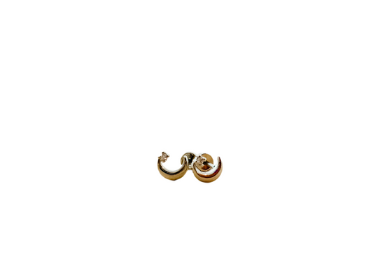 Moon | silver stainless steel screwback stud