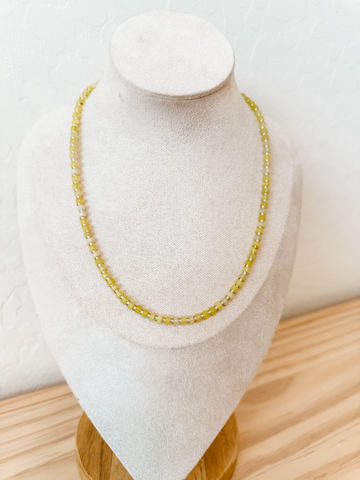 Costa Verde | green coast necklace with gold-filled and stainless steel components