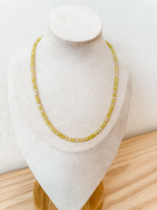Costa Verde | green coast necklace with gold-filled and stainless steel components