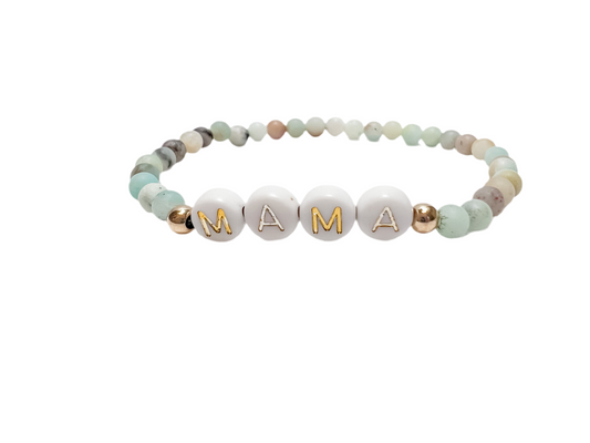 AUDREY | blue gemstone name bracelet