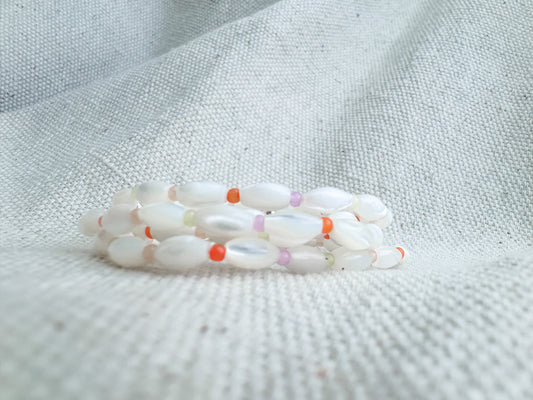 WREN | Mother of pearl bracelet with colorful accents
