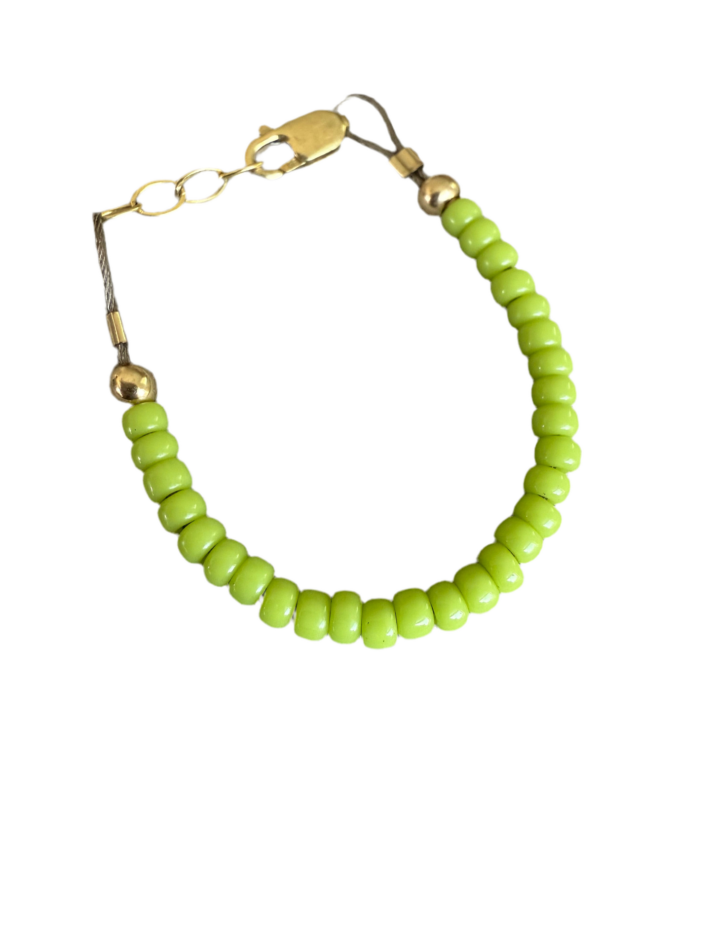 Blakely | green beaded bracelet