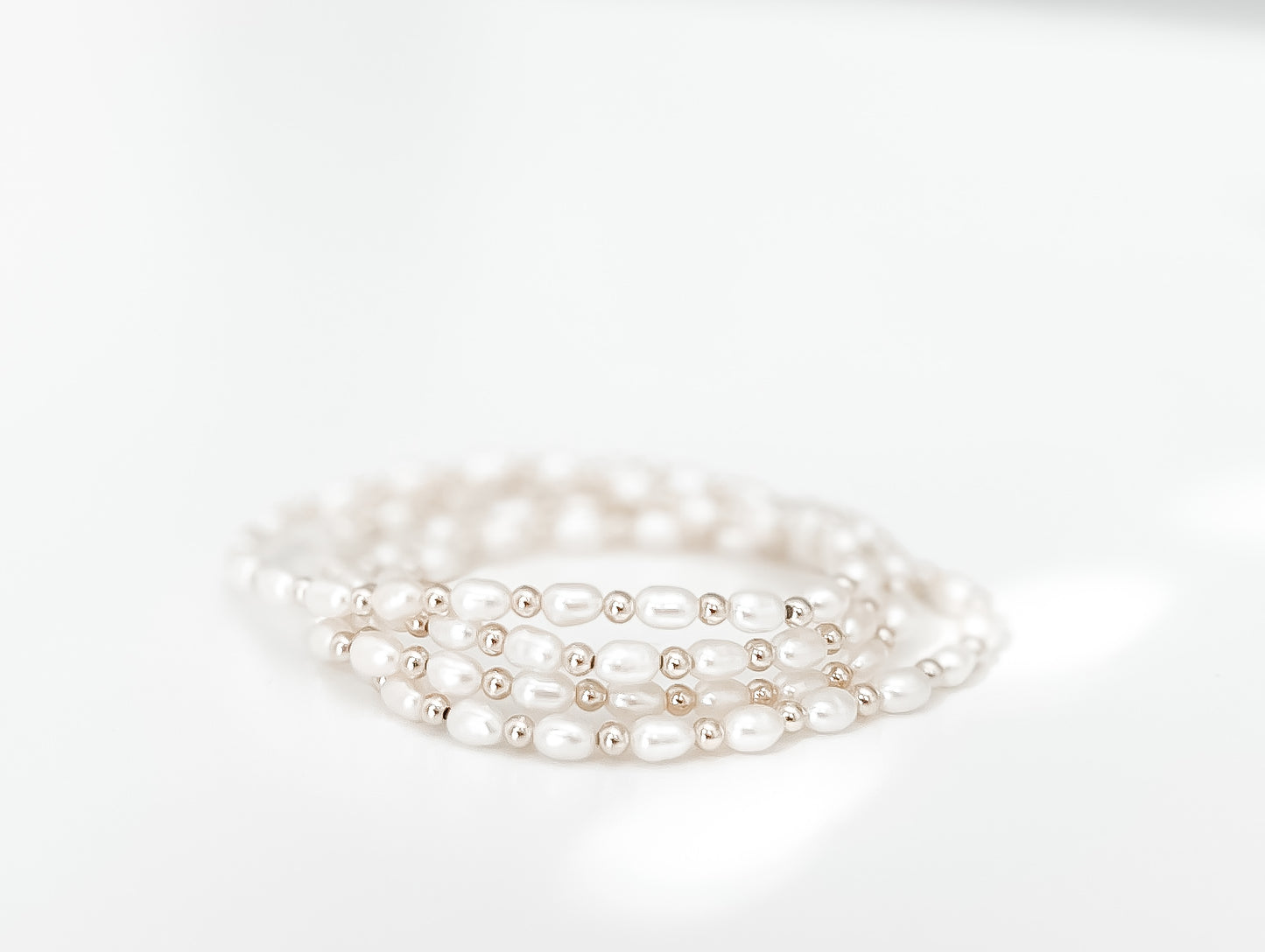DELANEY | fresh water pearl and gold-filled bead bracelet
