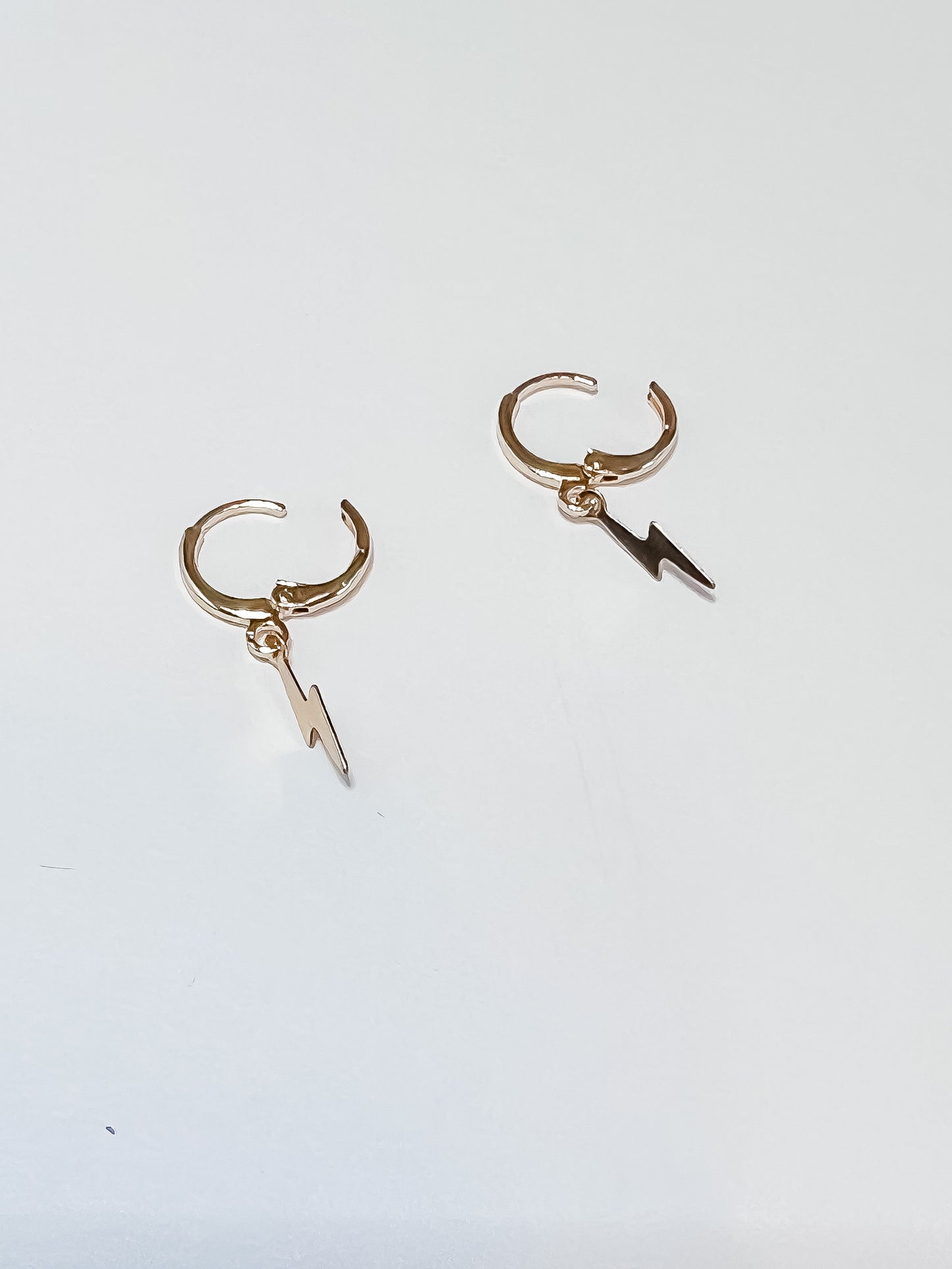AUDRA | gold-filled lever-back earrings + lightning bolt accent