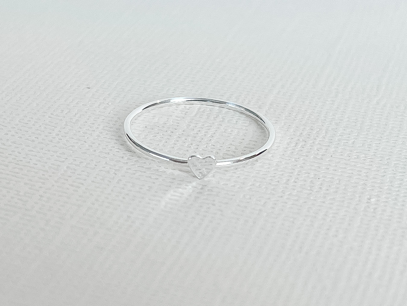 DAINTY HEART | sterling silver stacking ring