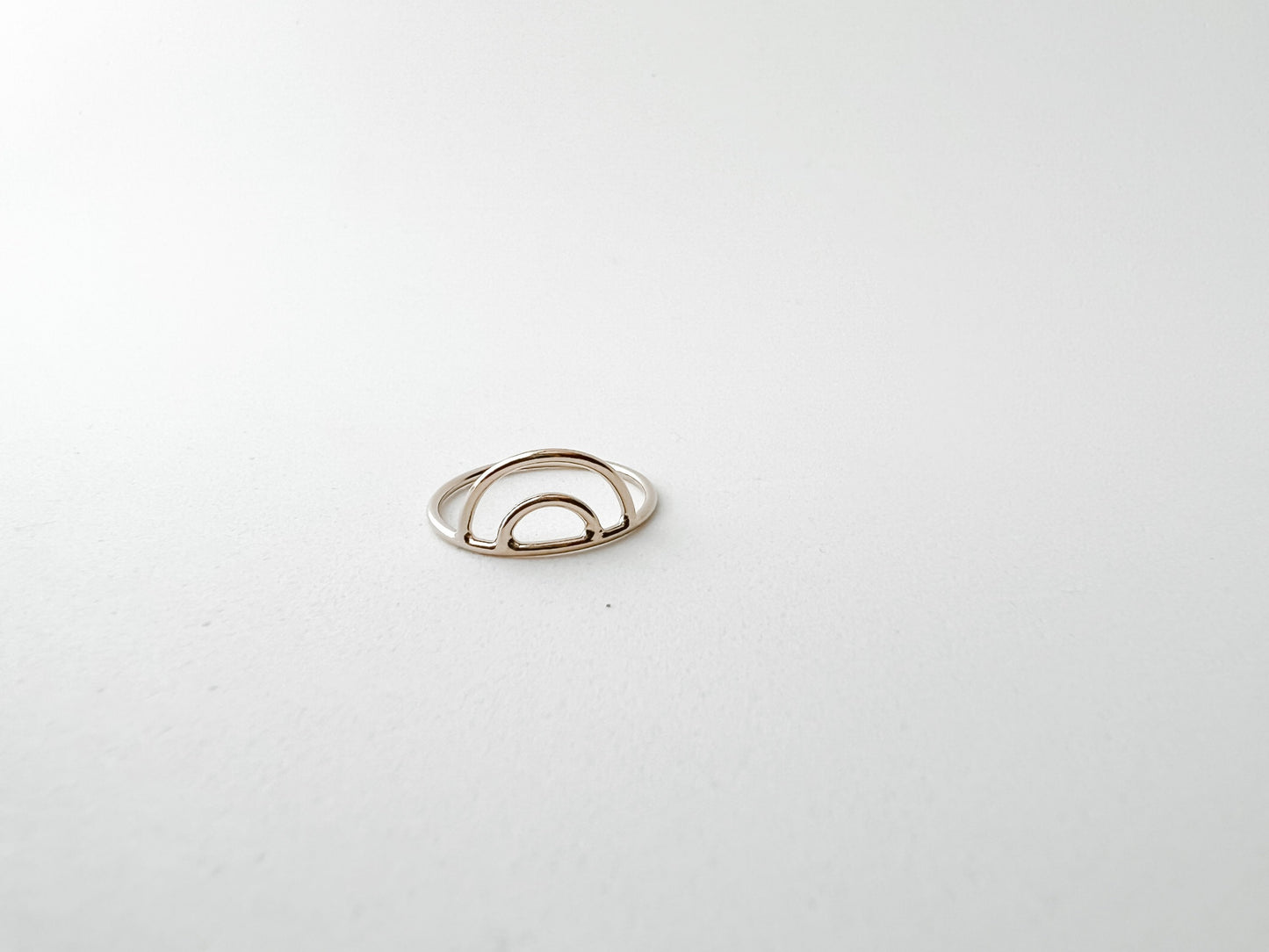 DOUBLE ARCH | gold-filled stacking ring