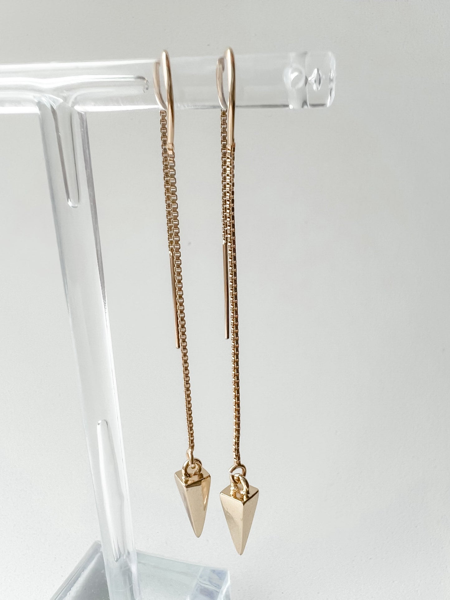 HARLEY | gold-filled threader earrings + spike accent