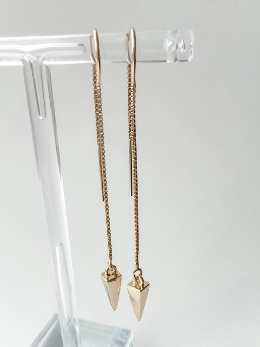 HARLEY | gold-filled threader earrings + spike accent