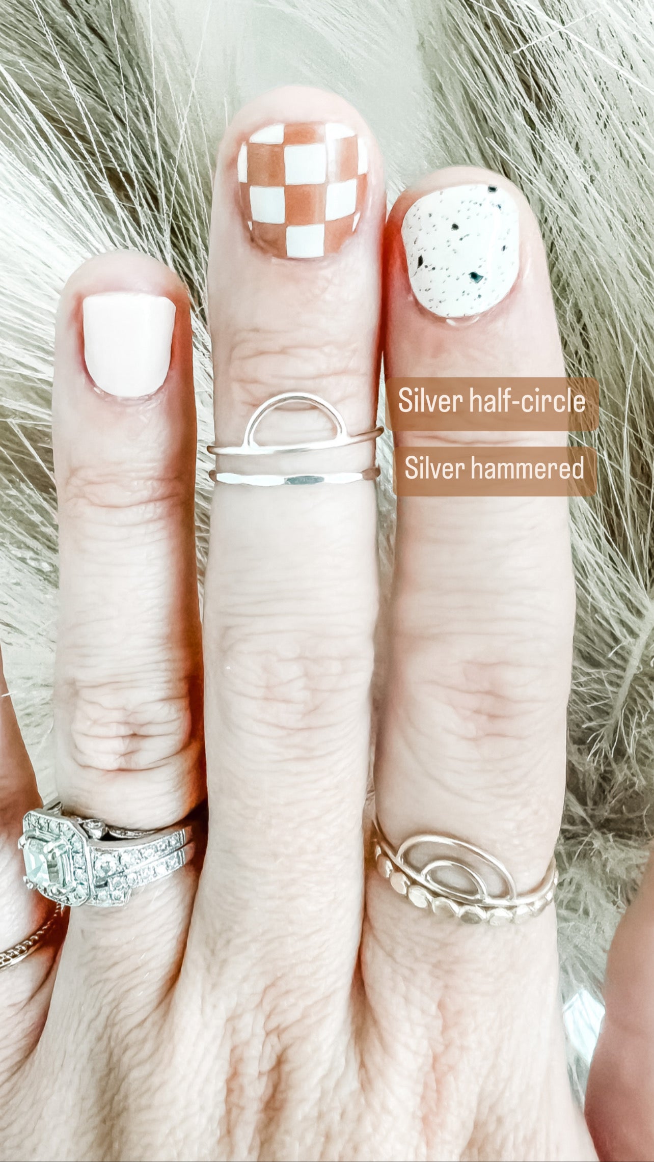 HALF CIRCLE | sterling silver stacking ring